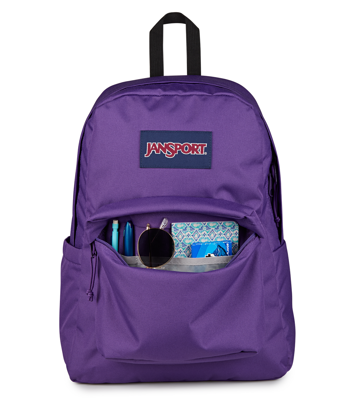 JanSport SuperBreak Plus Iconic Style in Grape Jelly — detail view 3