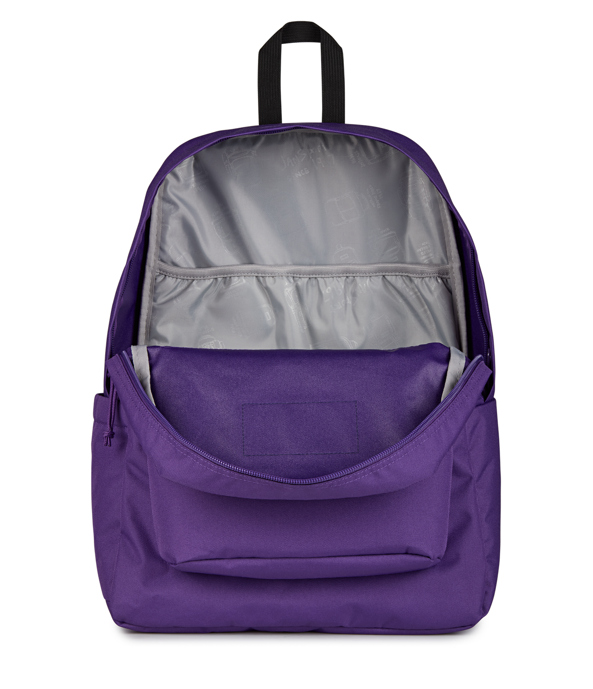 JanSport SuperBreak Plus Iconic Style in Grape Jelly — interior view
