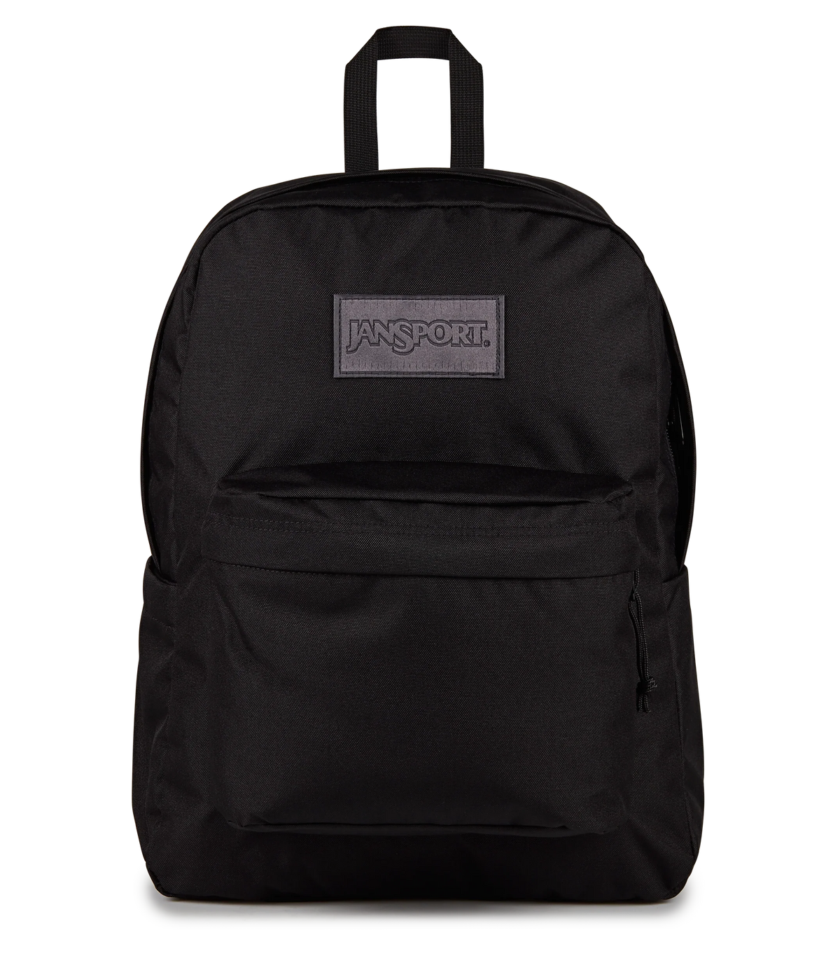 JanSport SuperBreak Plus Iconic Style in Monochrome Black — front view