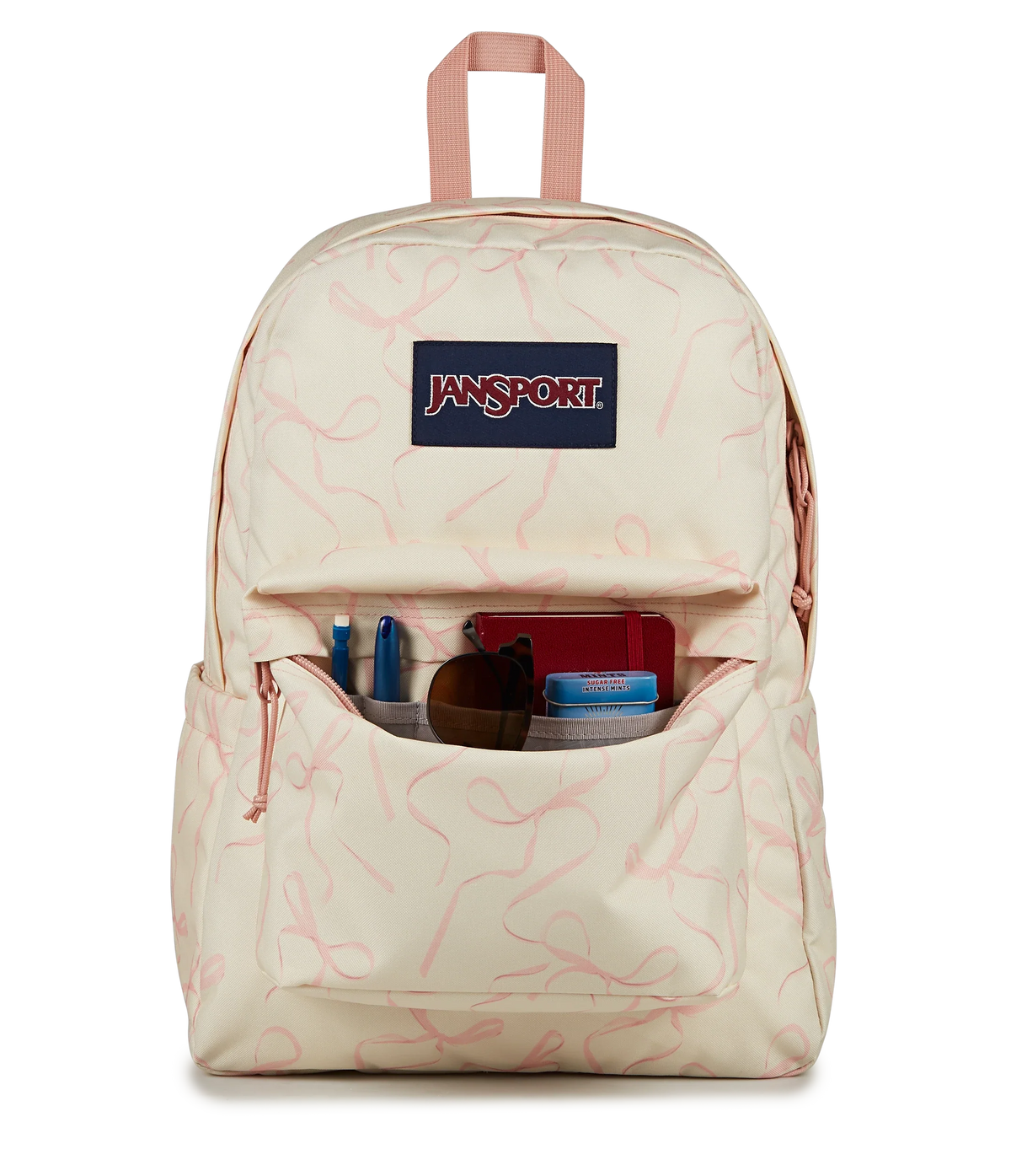 JanSport SuperBreak Plus Iconic Style in Rows of Bows — detail view 3