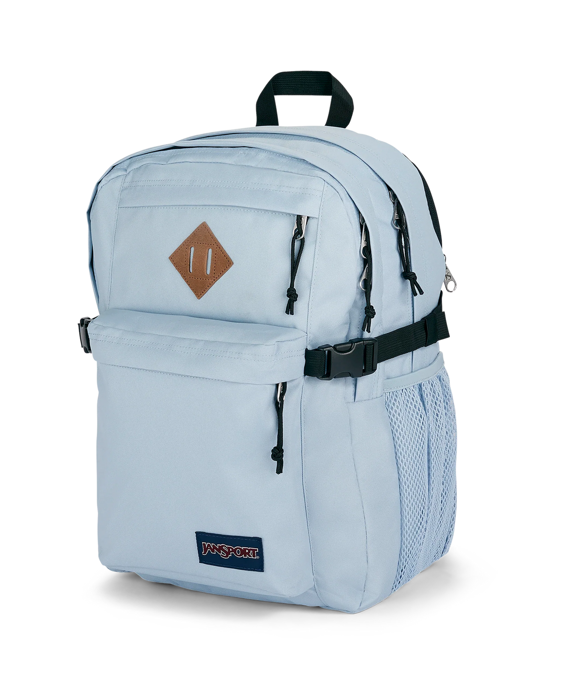 JanSport Main Campus Iconic Style in Blue Dusk — side view