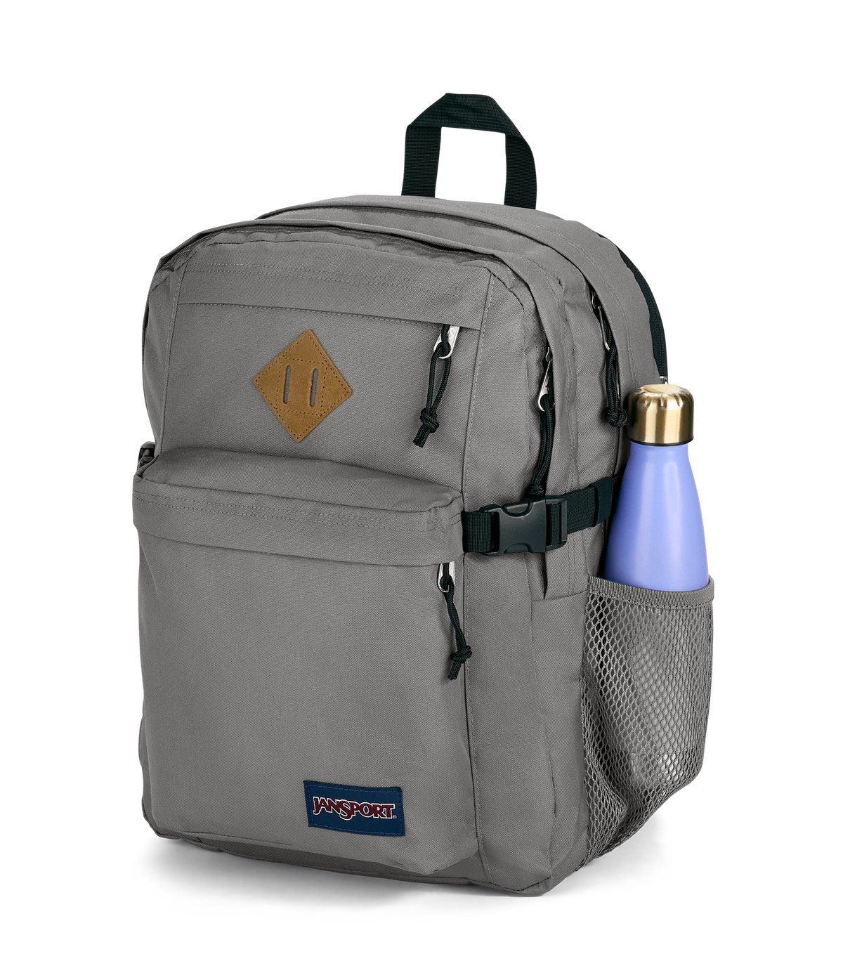 JanSport Main Campus Iconic Style in Graphite Grey — detail view