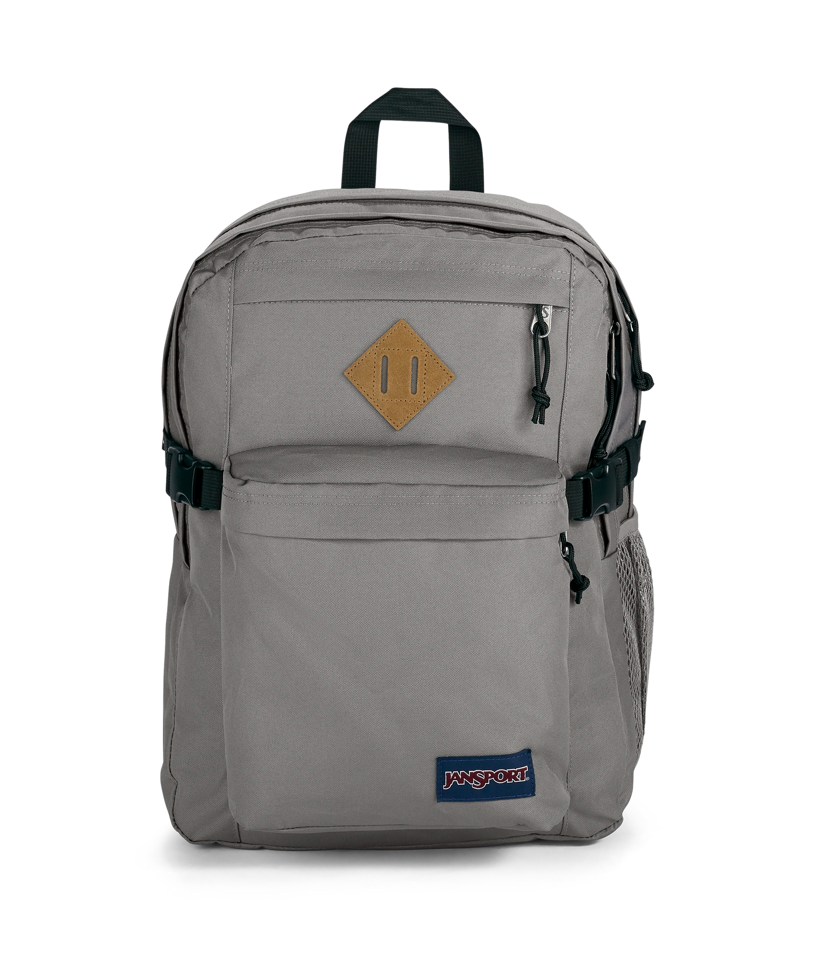 JanSport Main Campus Iconic Style in Graphite Grey — front view # color_Graphite Grey