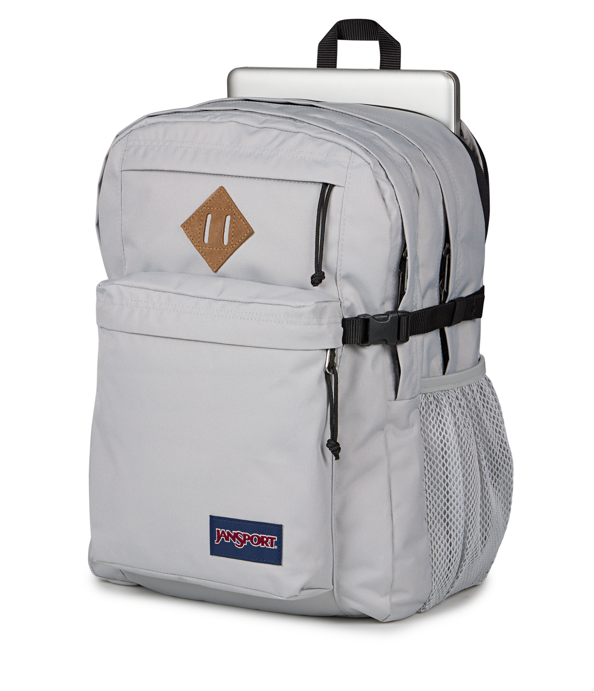 JanSport Main Campus Iconic Style in Grounded Grey — detail view 2