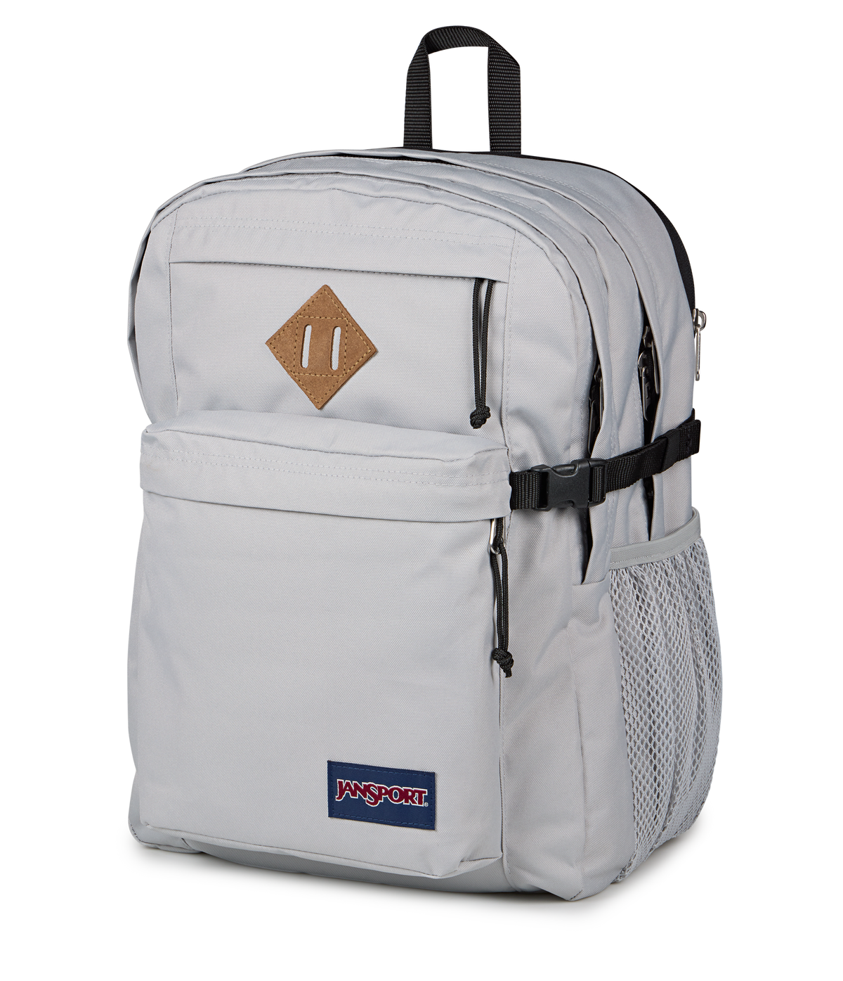 JanSport Main Campus Iconic Style in Grounded Grey — side view