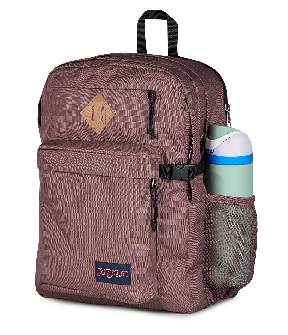 JanSport Main Campus Iconic Style in Mahogany Haze — detail view