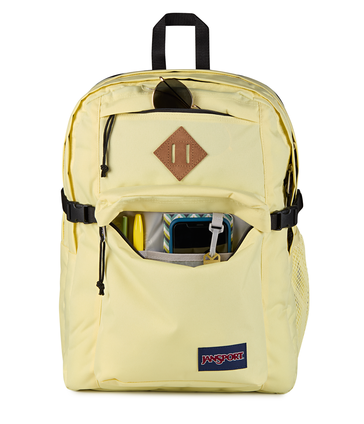 JanSport Main Campus Iconic Style in Lemon Ice — detail view 3
