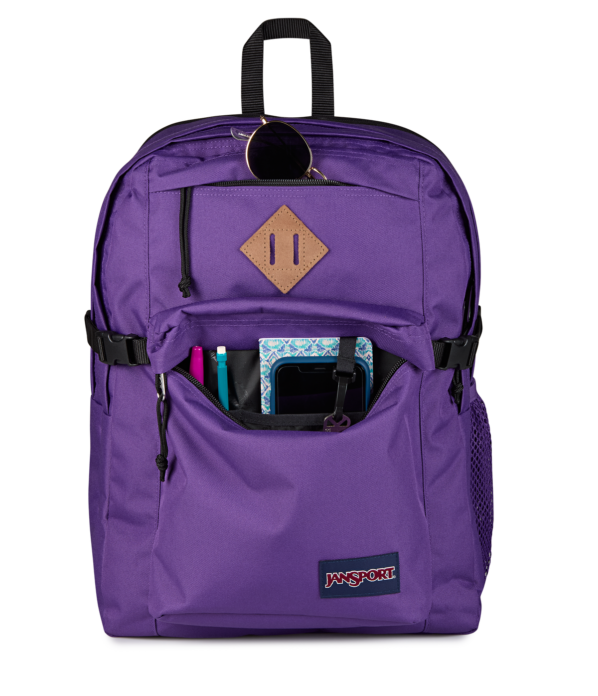 JanSport Main Campus Iconic Style in Grape Jelly — detail view 3