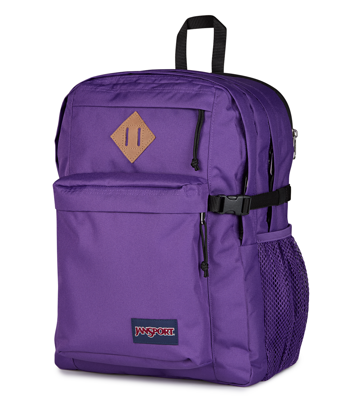 JanSport Main Campus Iconic Style in Grape Jelly — side view