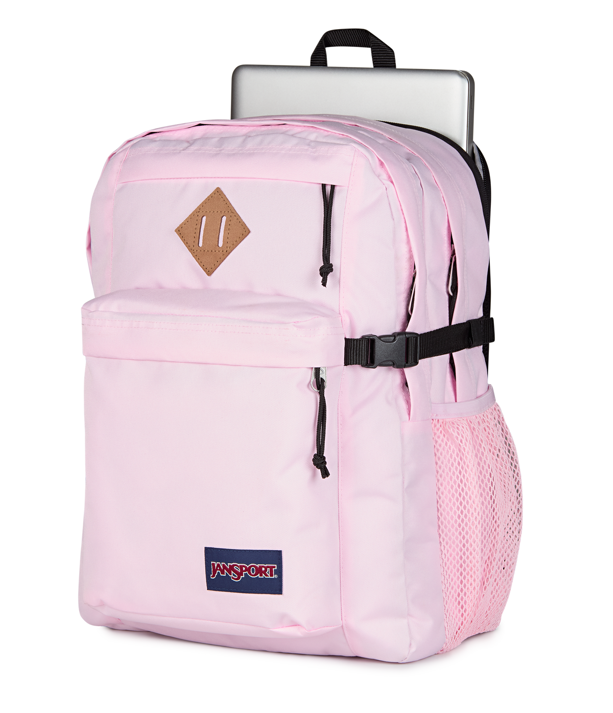 JanSport Main Campus Iconic Style in Pink Ice — detail view 2