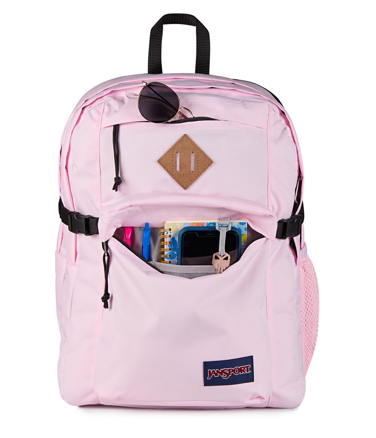 JanSport Main Campus Iconic Style in Pink Ice — detail view 3
