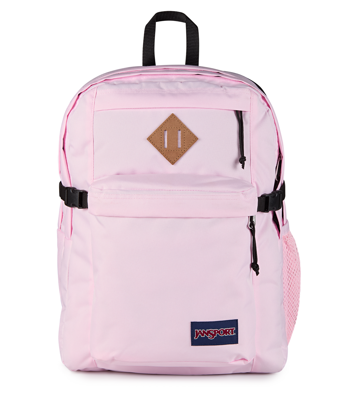 JanSport Main Campus Iconic Style in Pink Ice — front view # color_Pink Ice