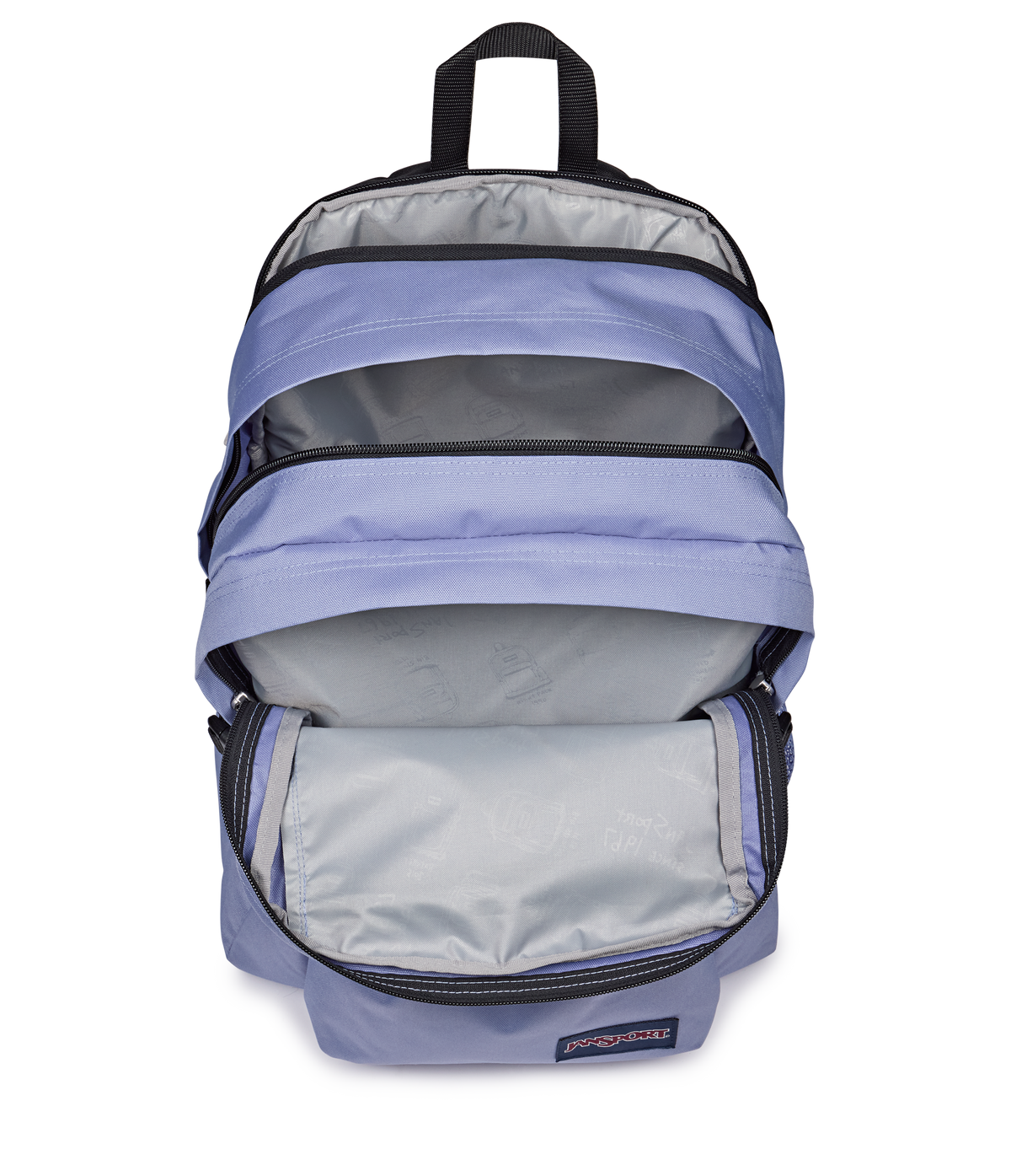 JanSport Main Campus Iconic Style in Lavender Ash — interior view