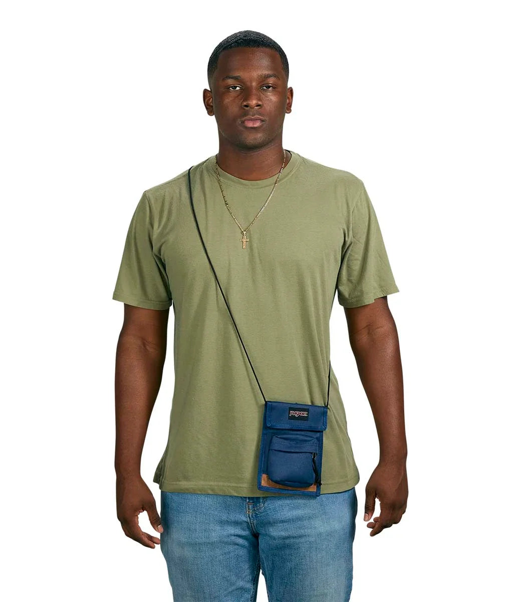 JanSport Essential Carryall Shoulder Bag in Navy — lifestyle