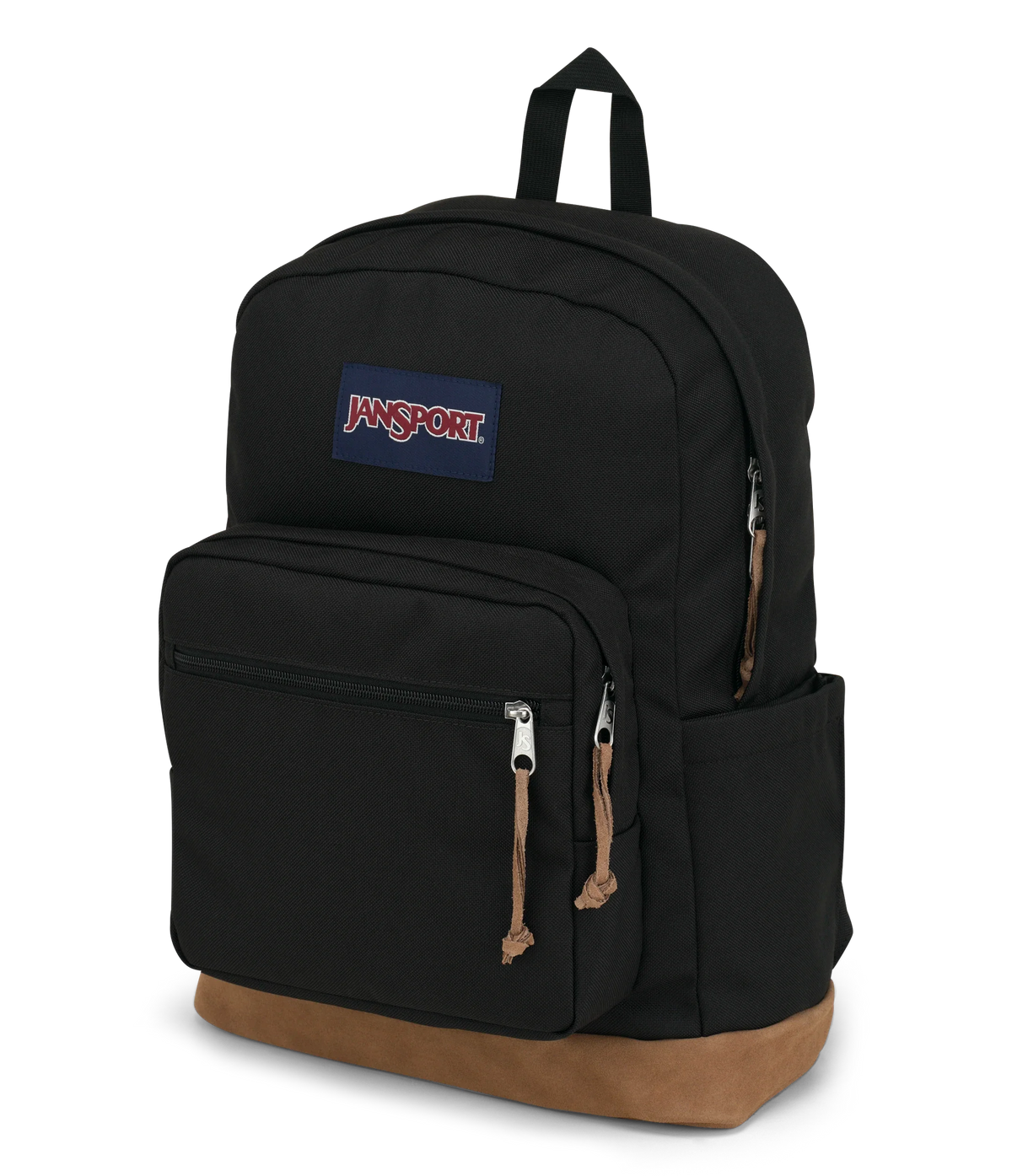 Jansport Right Pack Backpack Iconic Style in Black — side view # color_Black