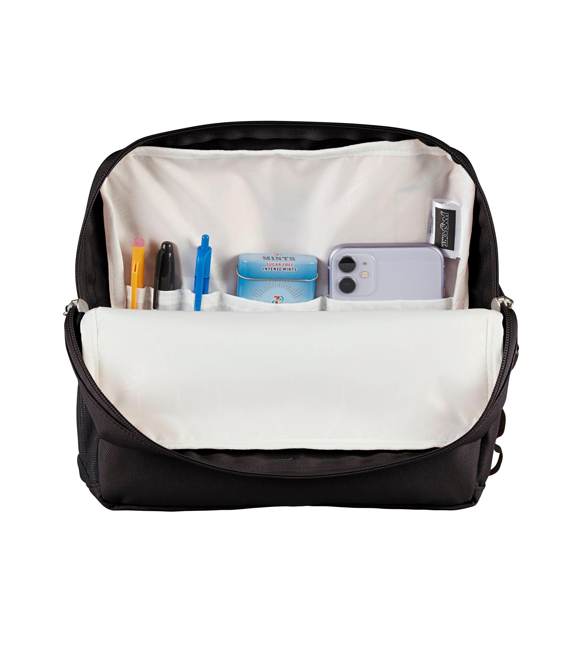 JanSport Central Adaptive Accessory Bag in Black — angle view 3