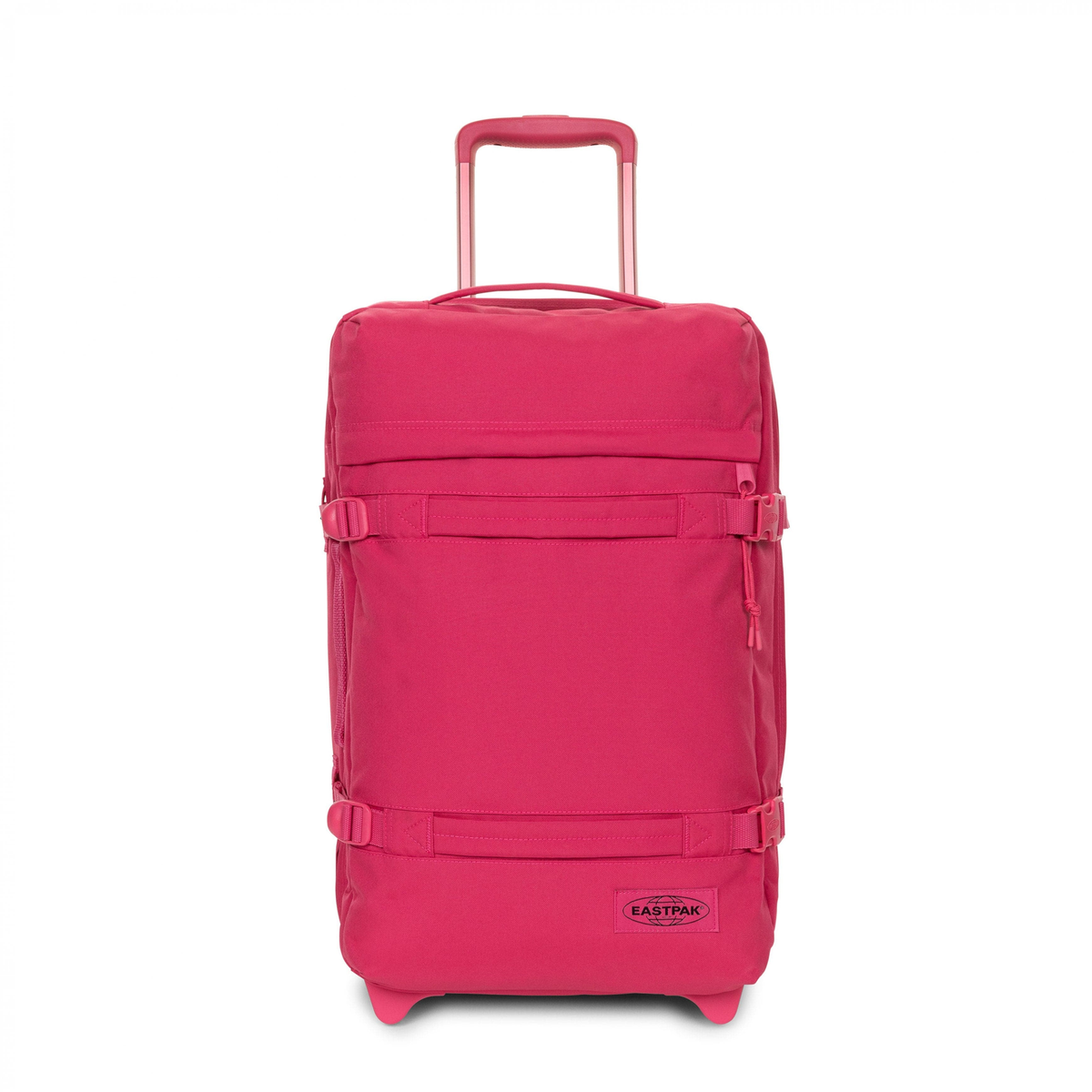 Eastpak Transit'R Small Carry-On 2-Wheel Duffel  | 42L in Monotone Pink — front view # color_Monotone Pink