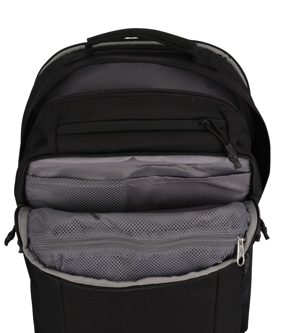 Jansport Landings Pack in Black — interior view