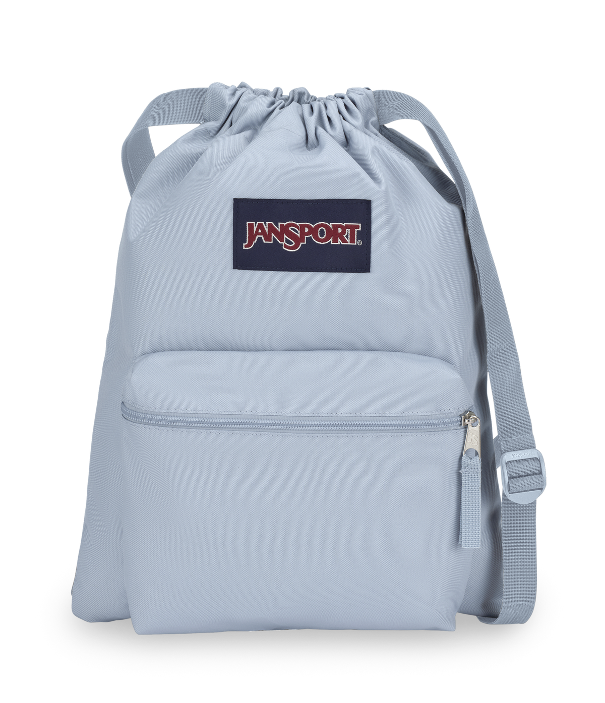 JanSport Draw Sack in Blue Dusk — front view # color_Blue Dusk
