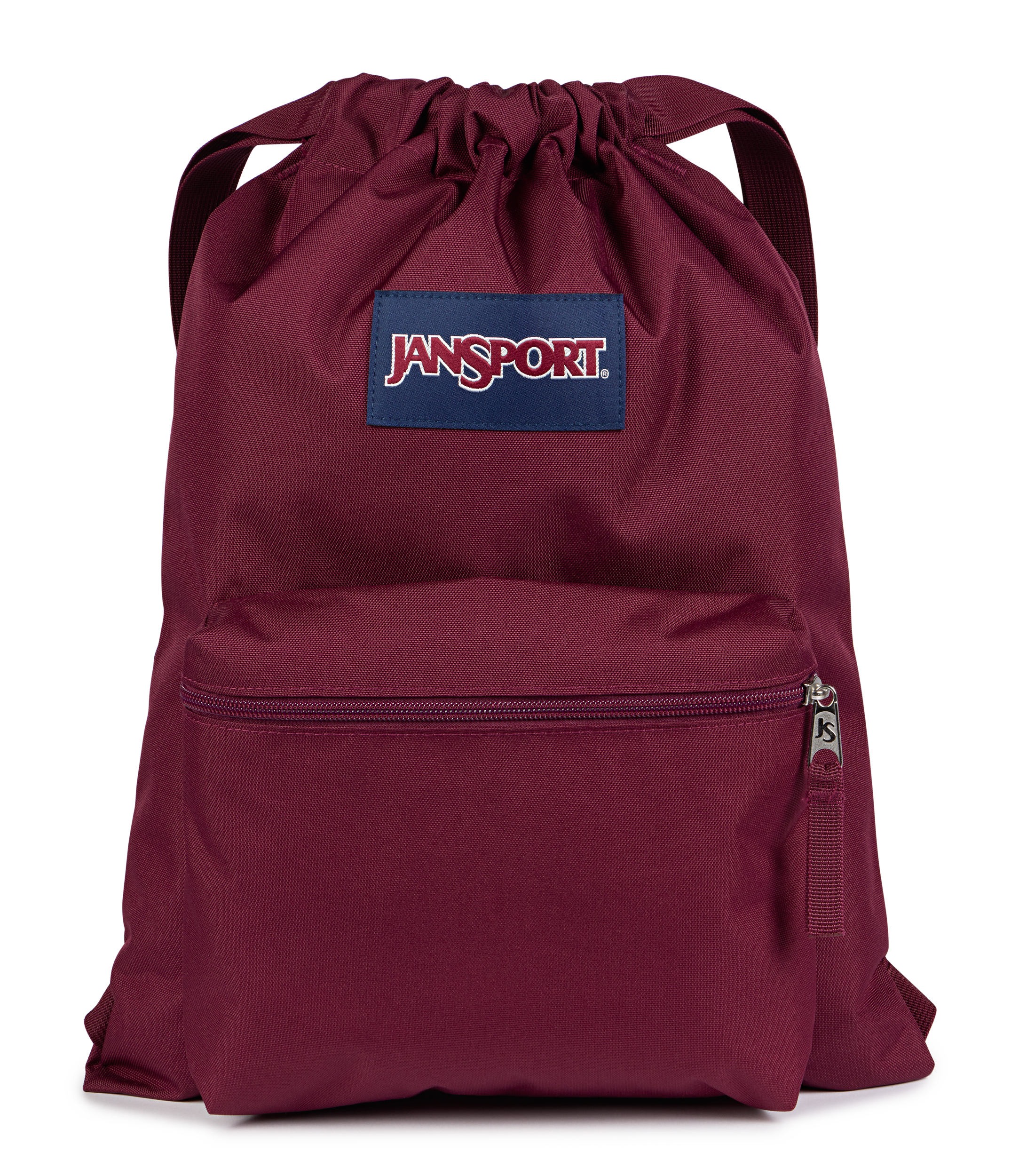 JanSport Draw Sack in Cherry Lacquer — front view