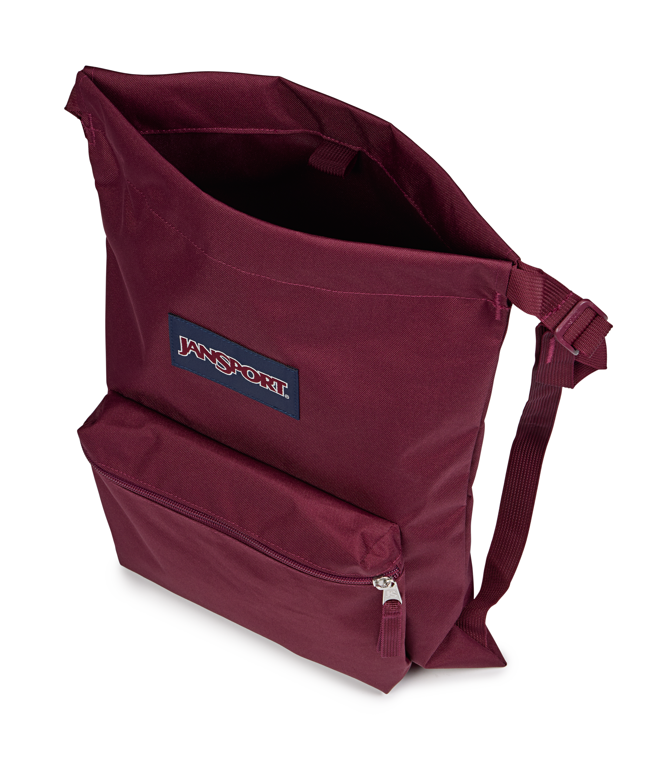 JanSport Draw Sack in Cherry Lacquer — angle view 4