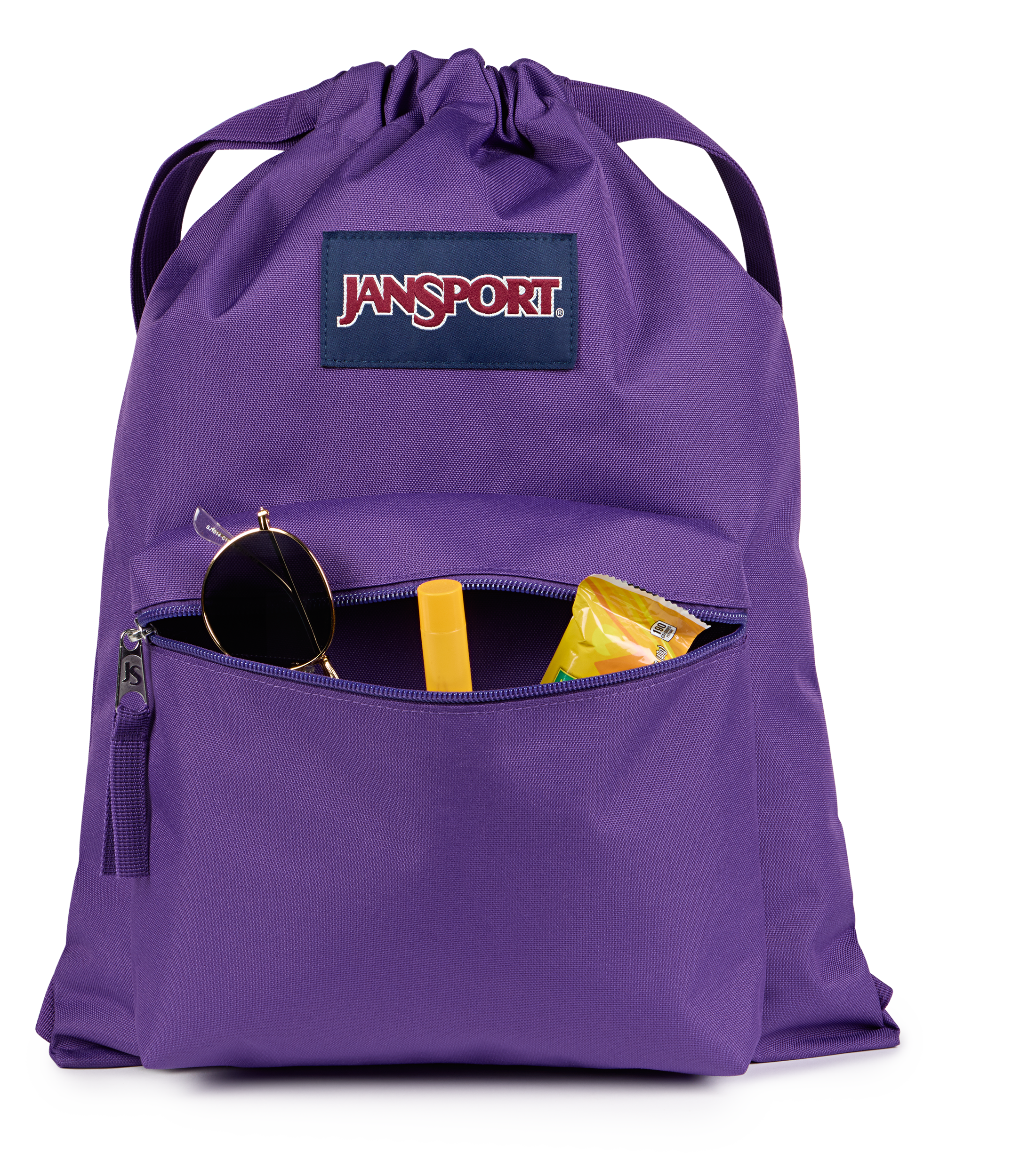 JanSport Draw Sack in Grape Jelly — detail view 3