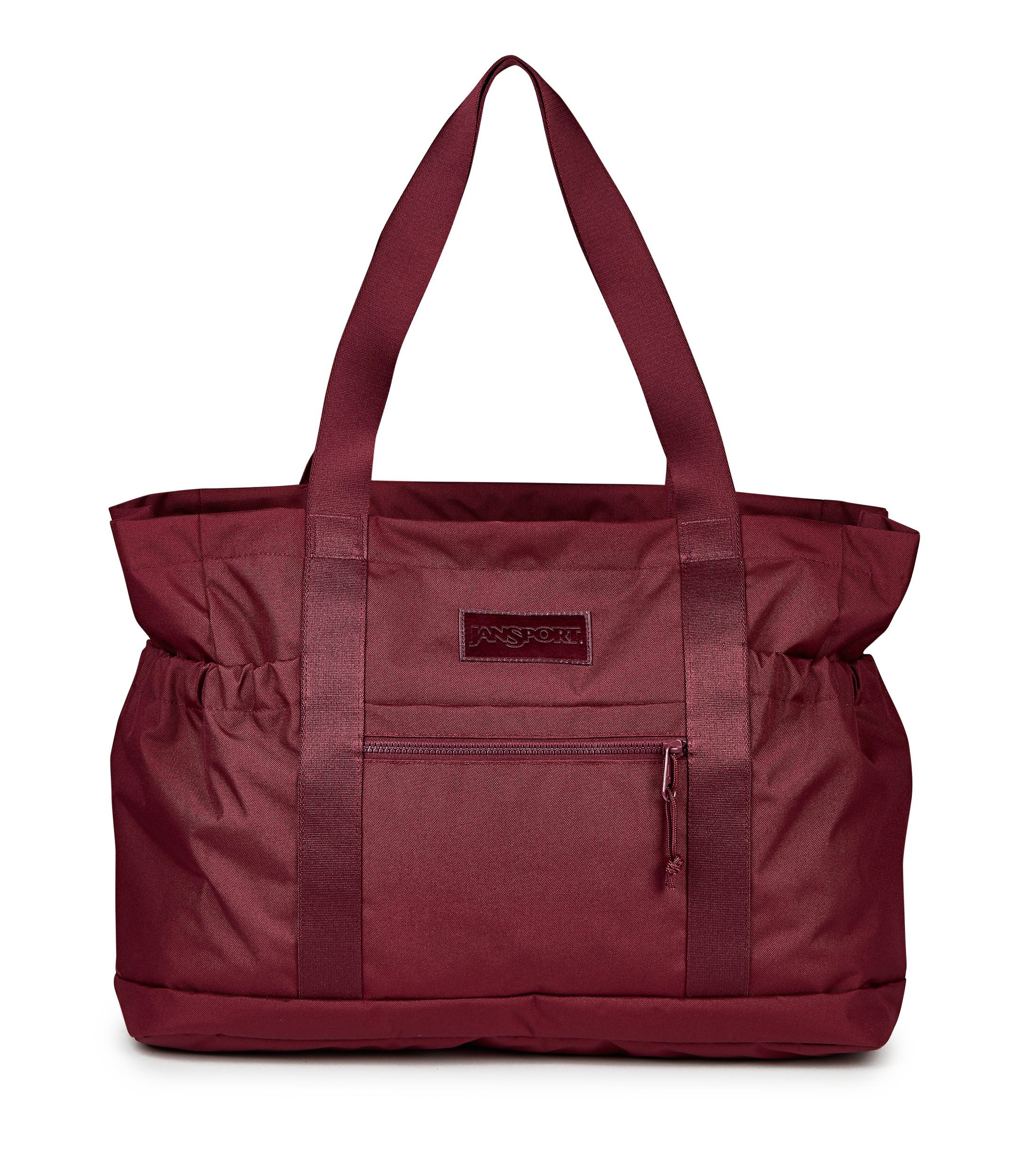 Jansport Everyday Large Tote in Cherry Lacquer — front view # color_Cherry Lacquer