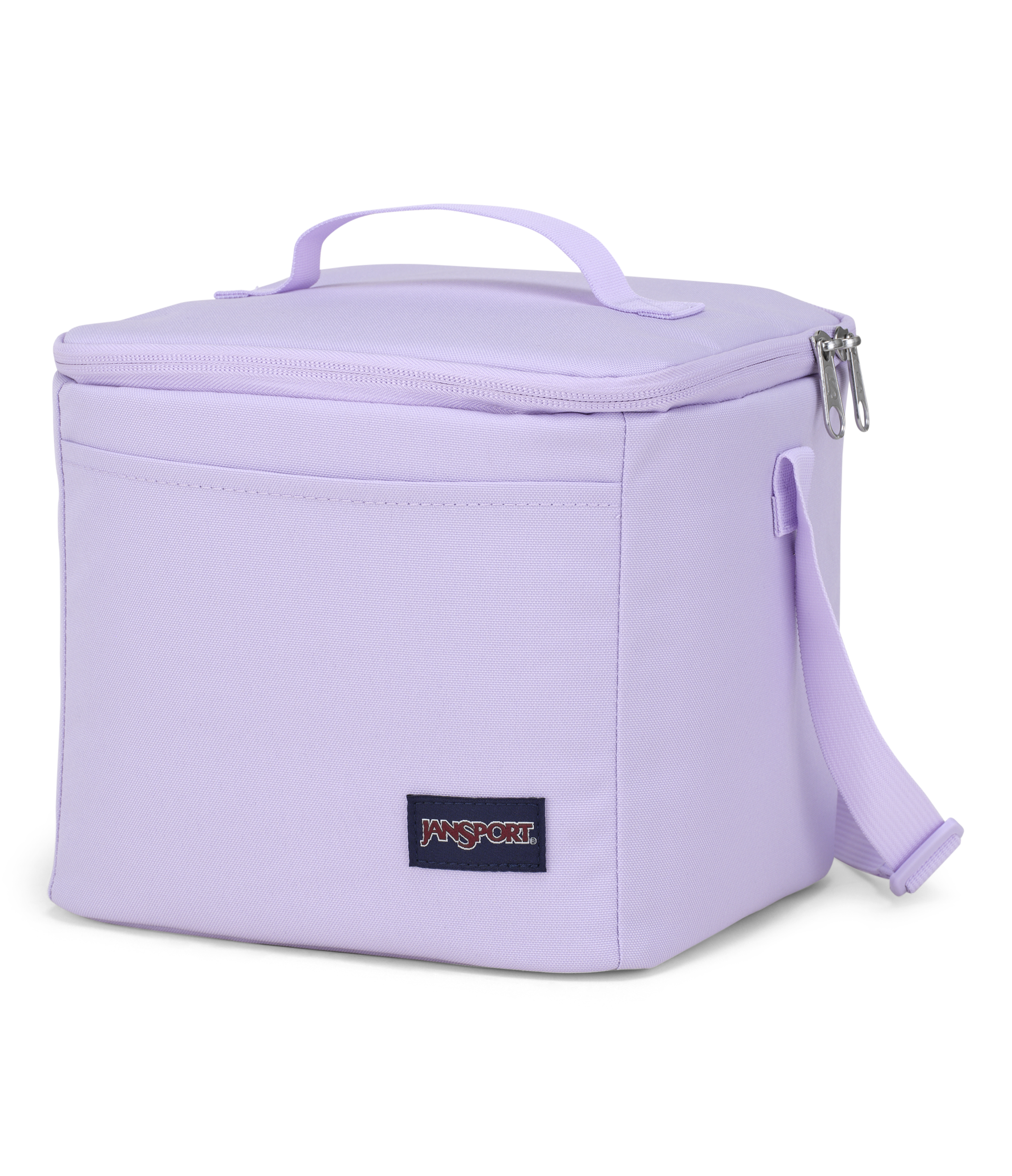 JanSport Super Snack in Pastel Lilac — angle view 3