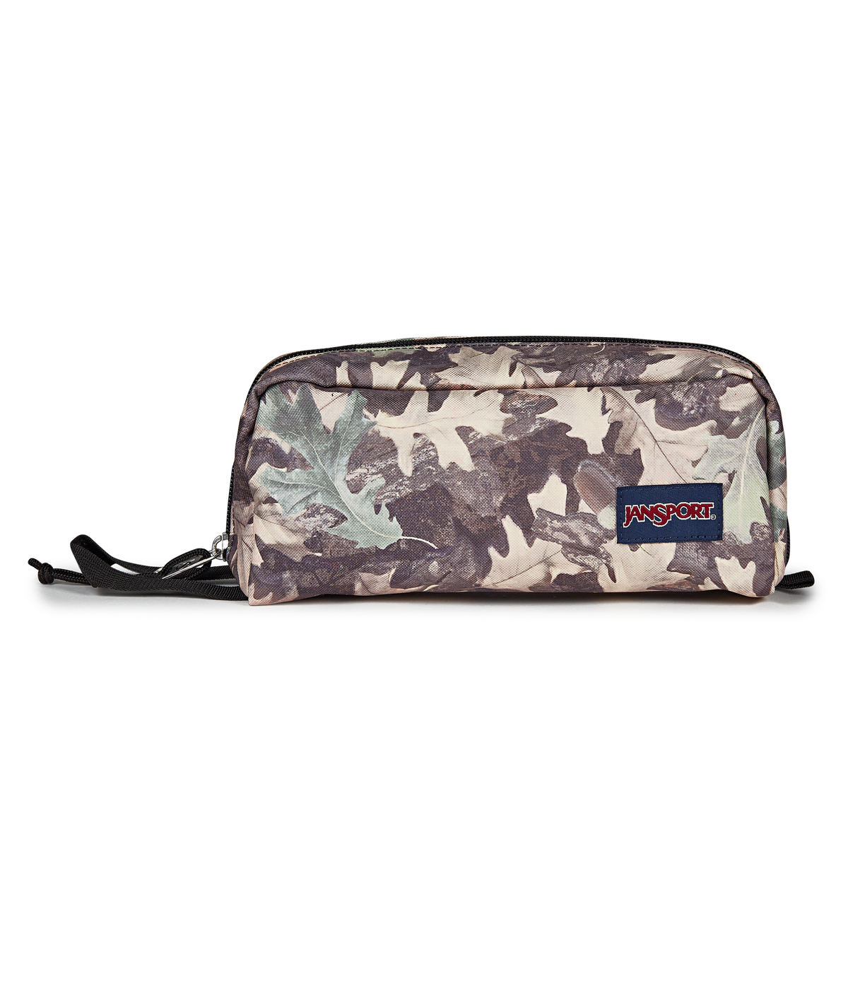 JanSport Perfect Pouch in Woodland Camo — front view # color_Woodland Camo
