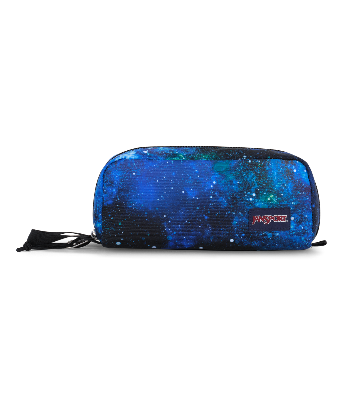 JanSport Perfect Pouch in Cyberspace Galaxy — front view # color_Cyberspace Galaxy
