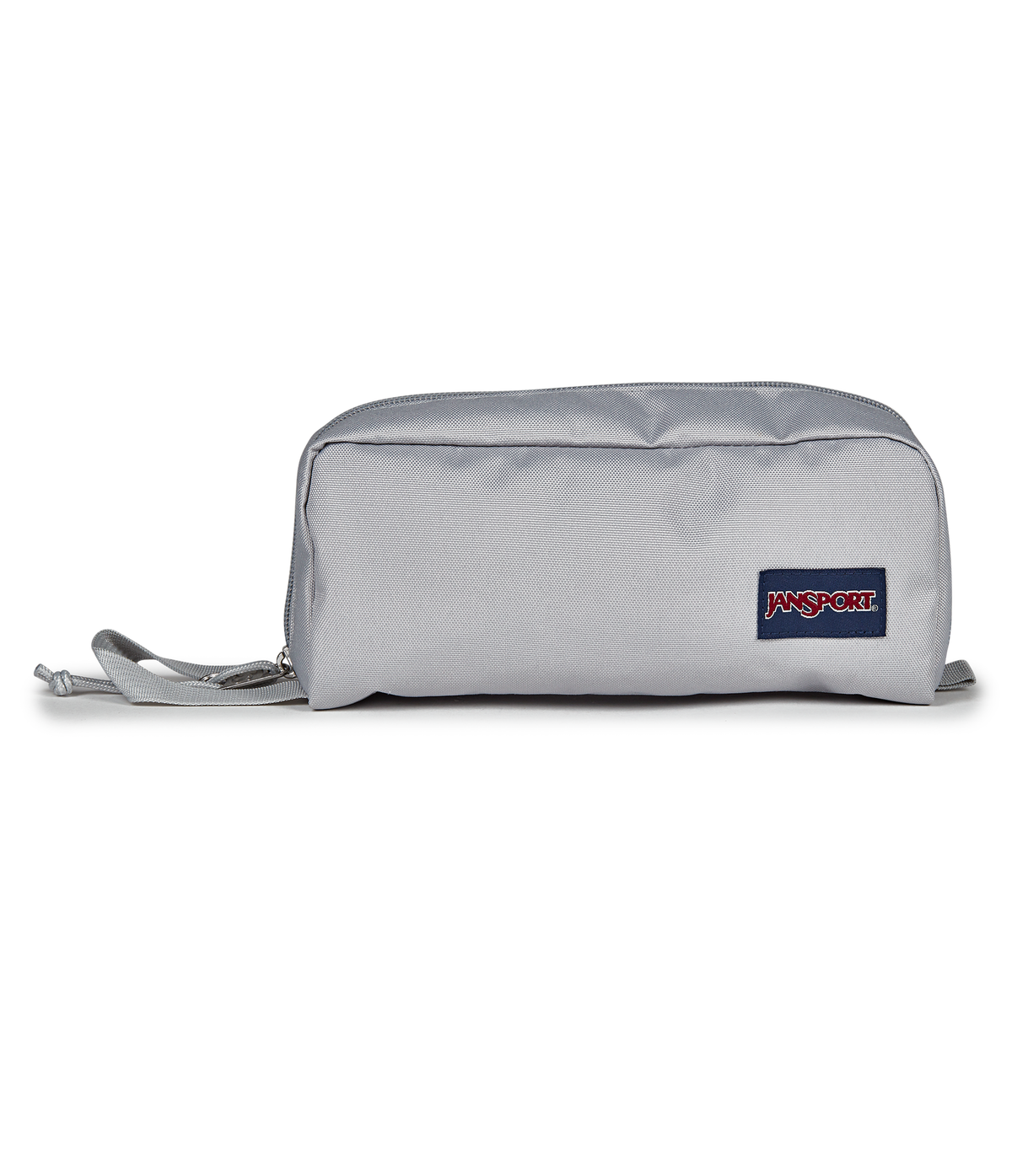 JanSport Perfect Pouch in Grounded Grey — front view # color_Grounded Grey