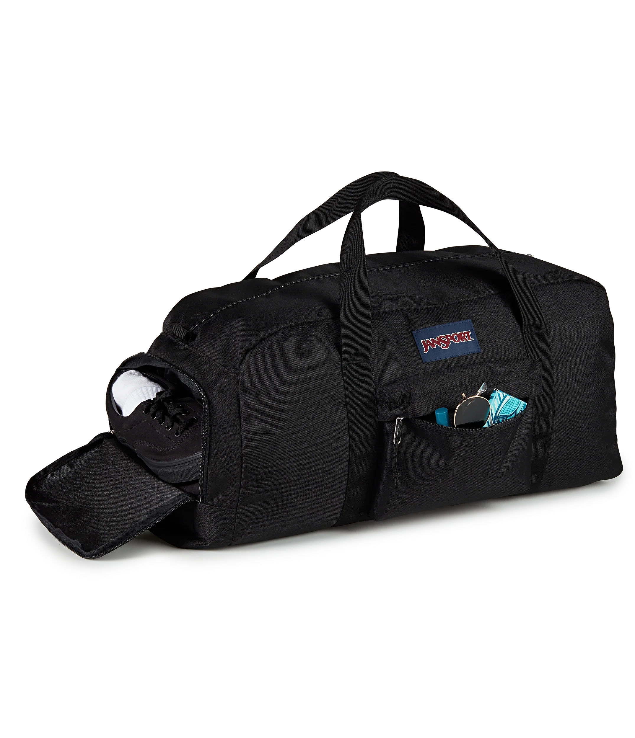 JanSport Weekender Large Duffel in Black — detail view 3