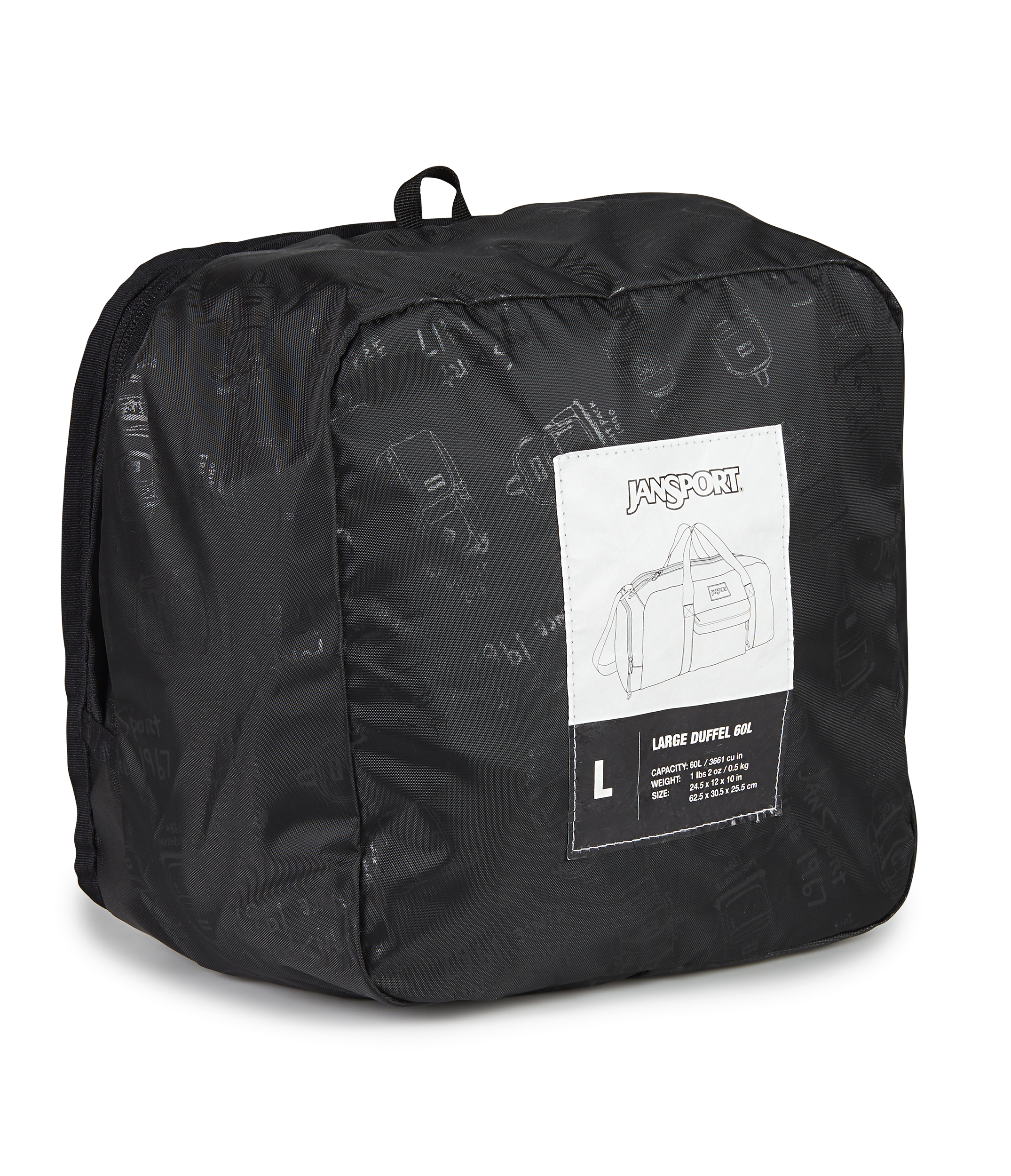 JanSport Weekender Large Duffel in Black — detail view 4
