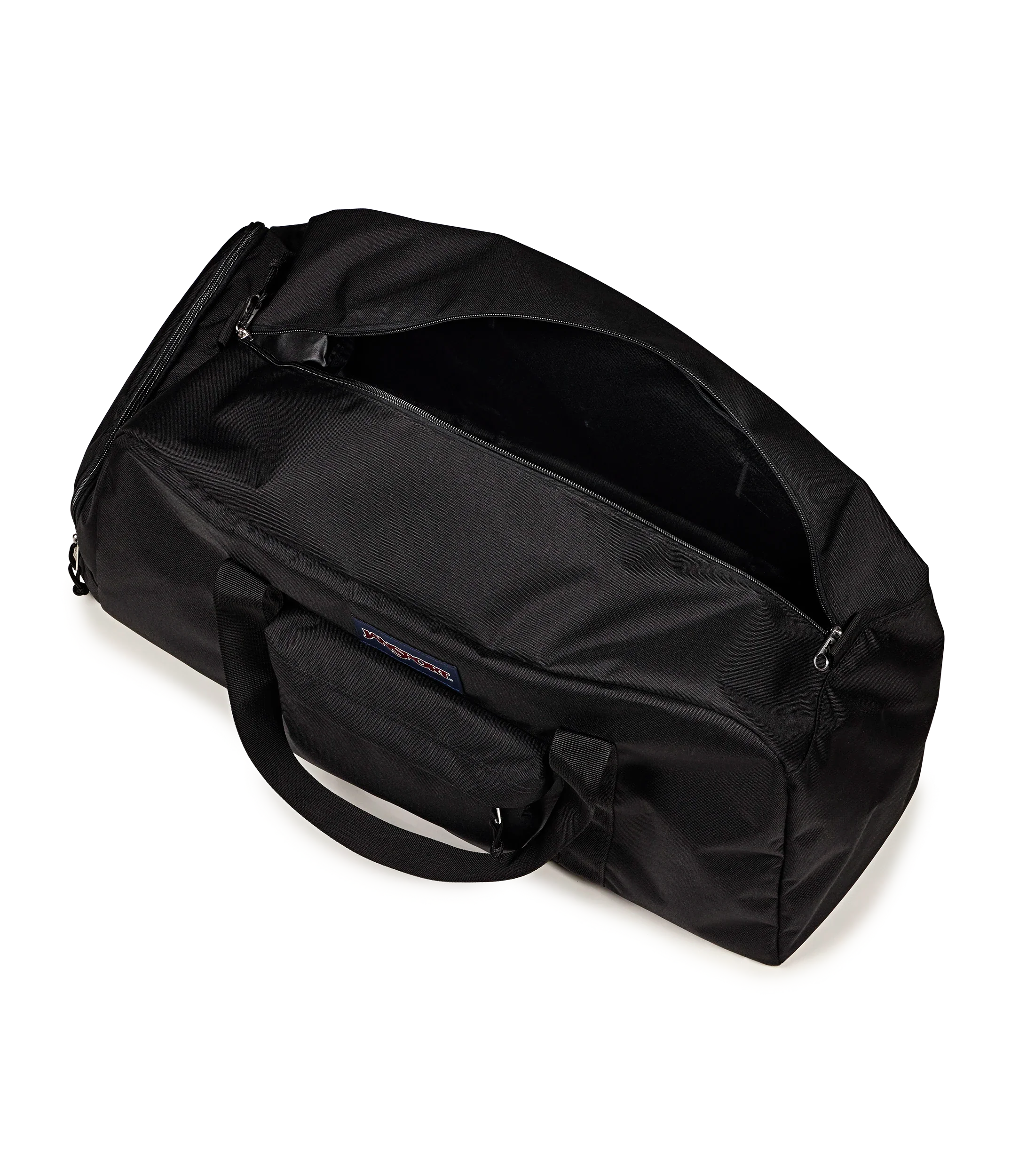 JanSport Weekender Large Duffel in Black — angle view 4
