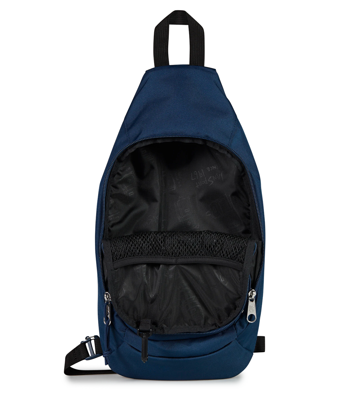 JanSport Move Sling Bag in Navy — interior view