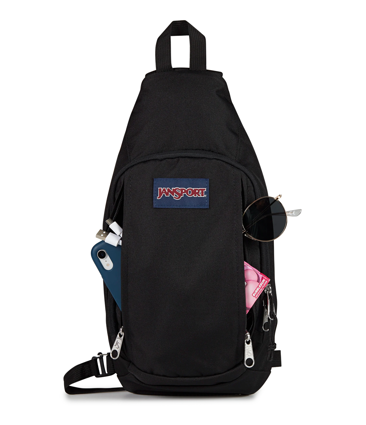 JanSport Move Sling Bag in Black — detail view