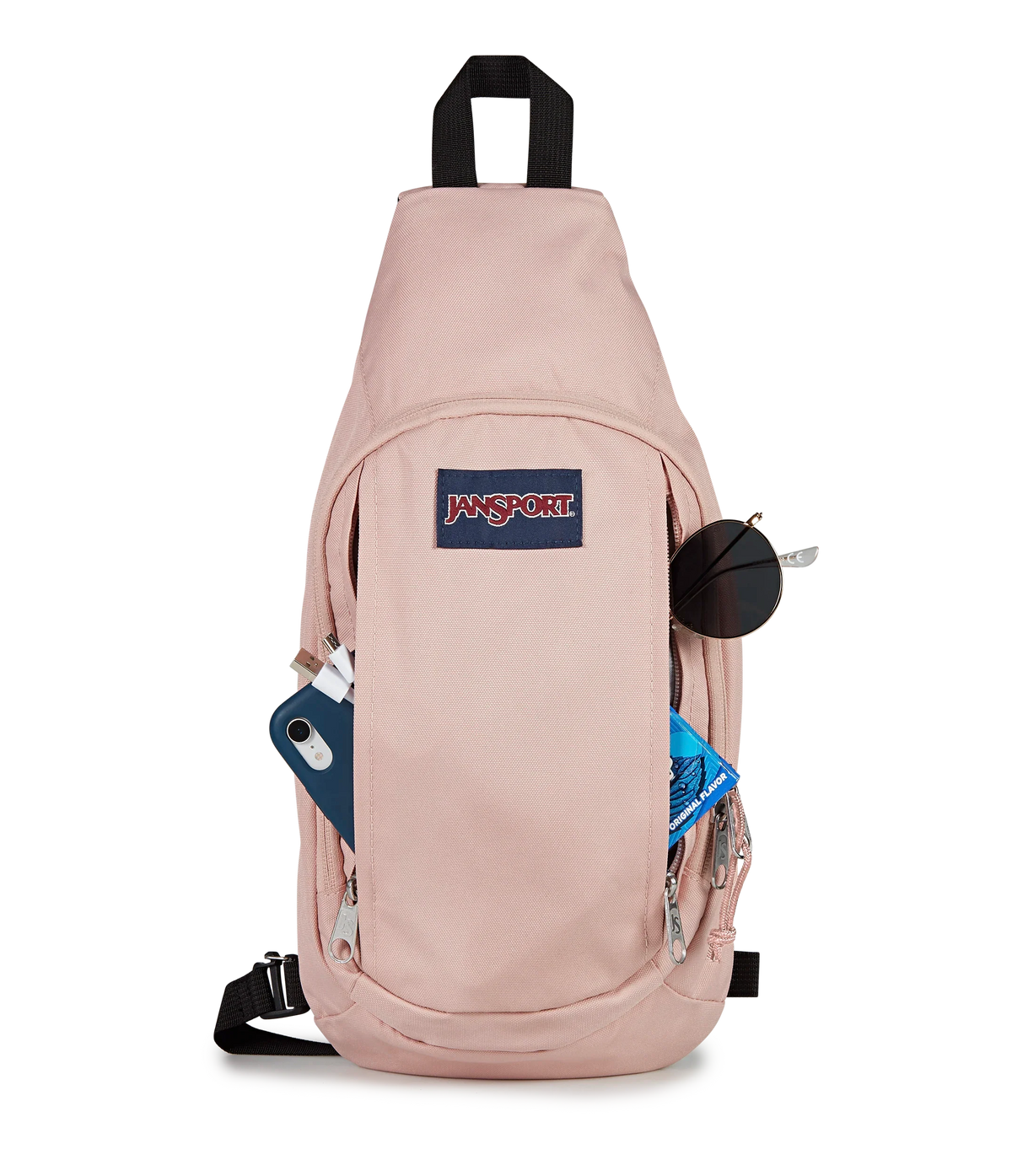 JanSport Move Sling Bag in Misty Rose — detail view