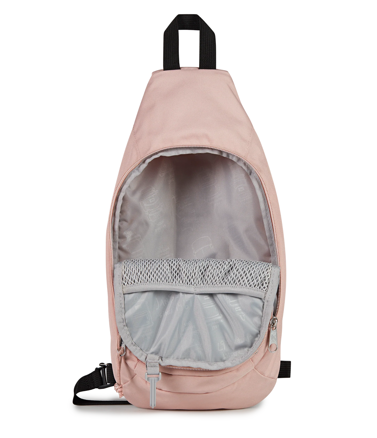 JanSport Move Sling Bag in Misty Rose — interior view