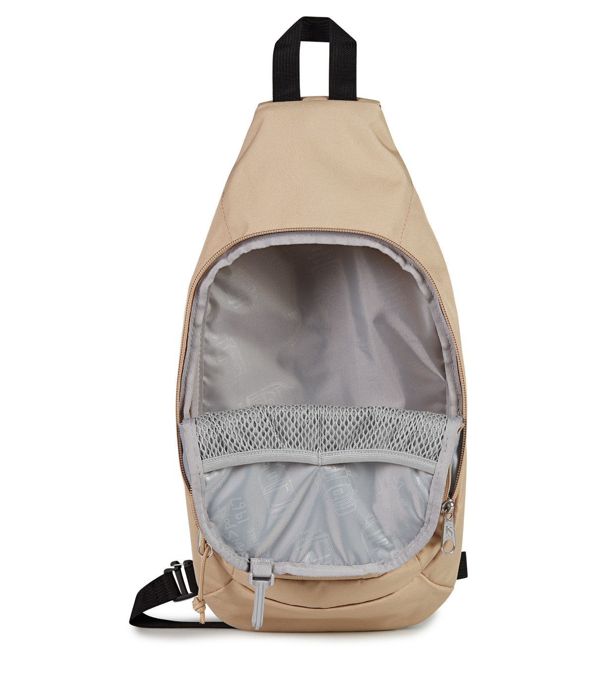 JanSport Move Sling Bag in Travertine — interior view