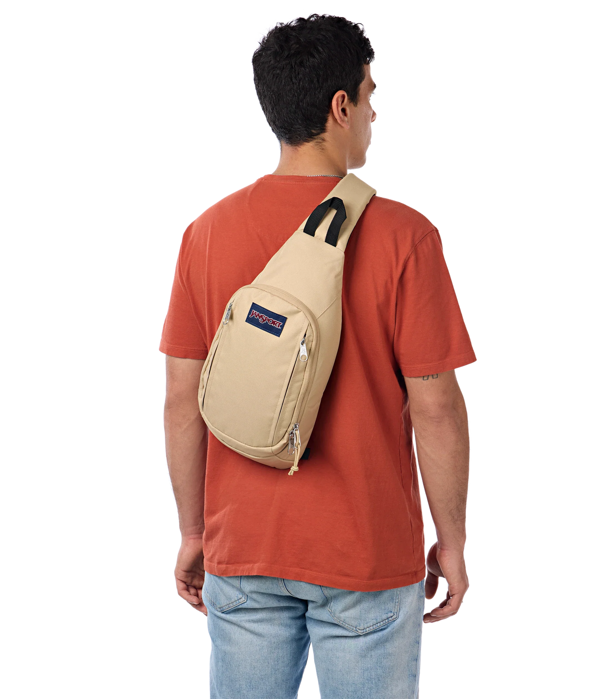 JanSport Move Sling Bag in Travertine — lifestyle