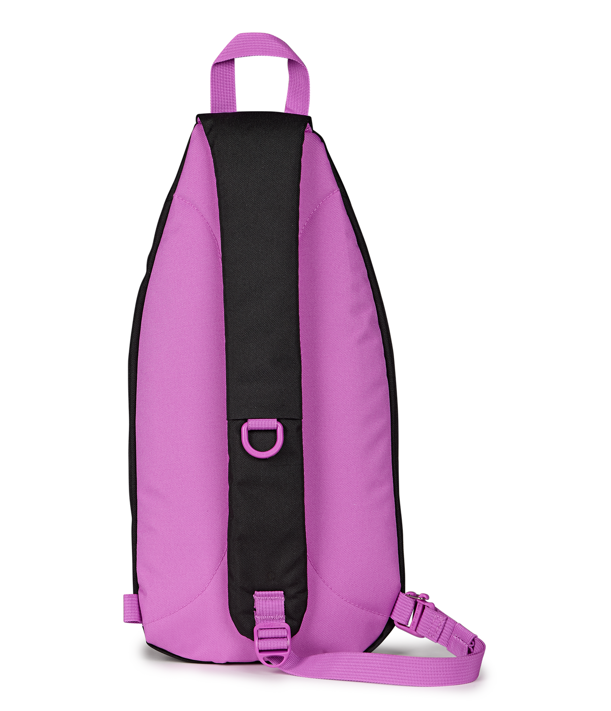 JanSport Move Sling Bag in Black/Digital Fuschia — back view