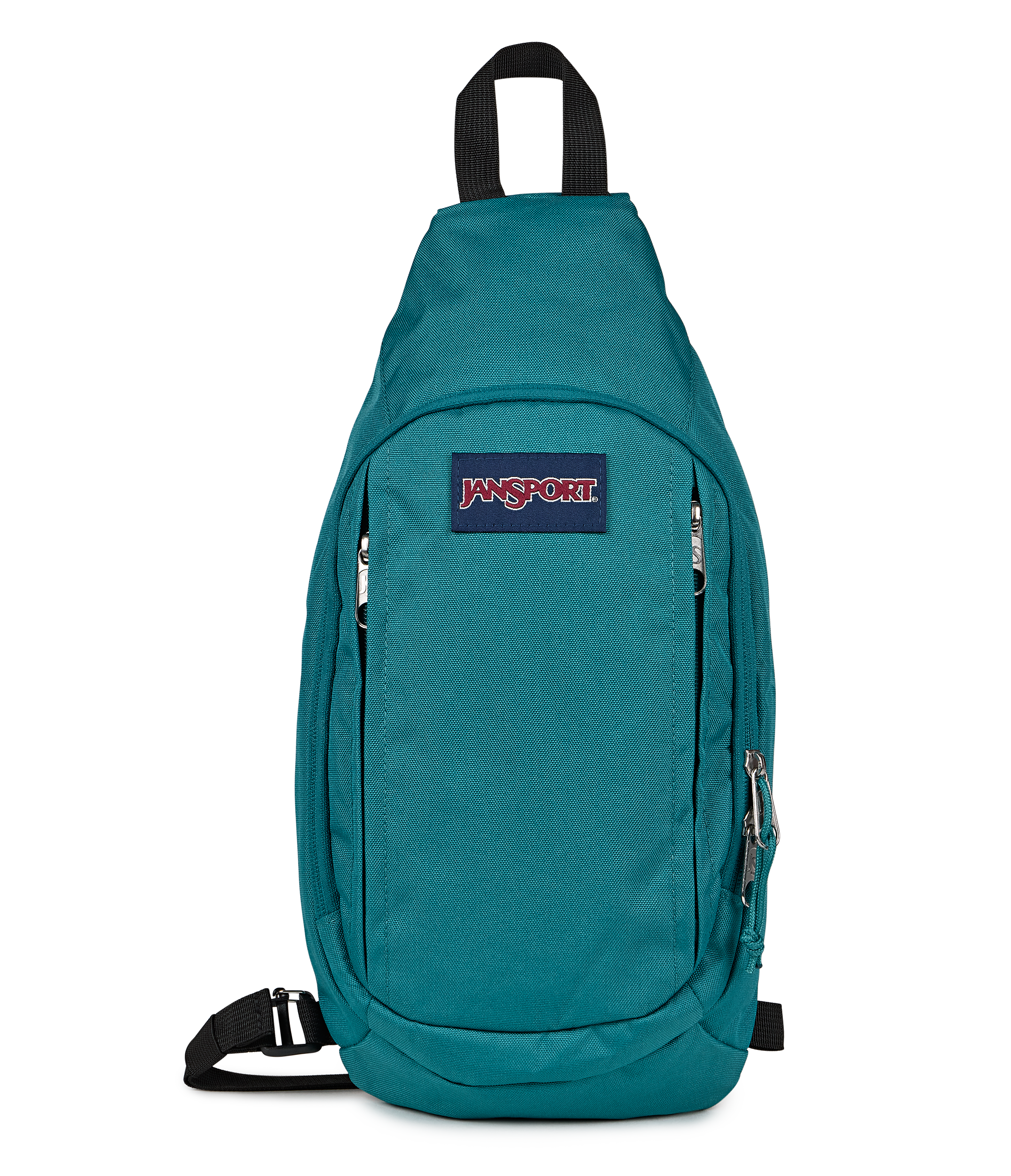 JanSport Move Sling Bag in Emerald Pool — front view # color_Emerald Pool