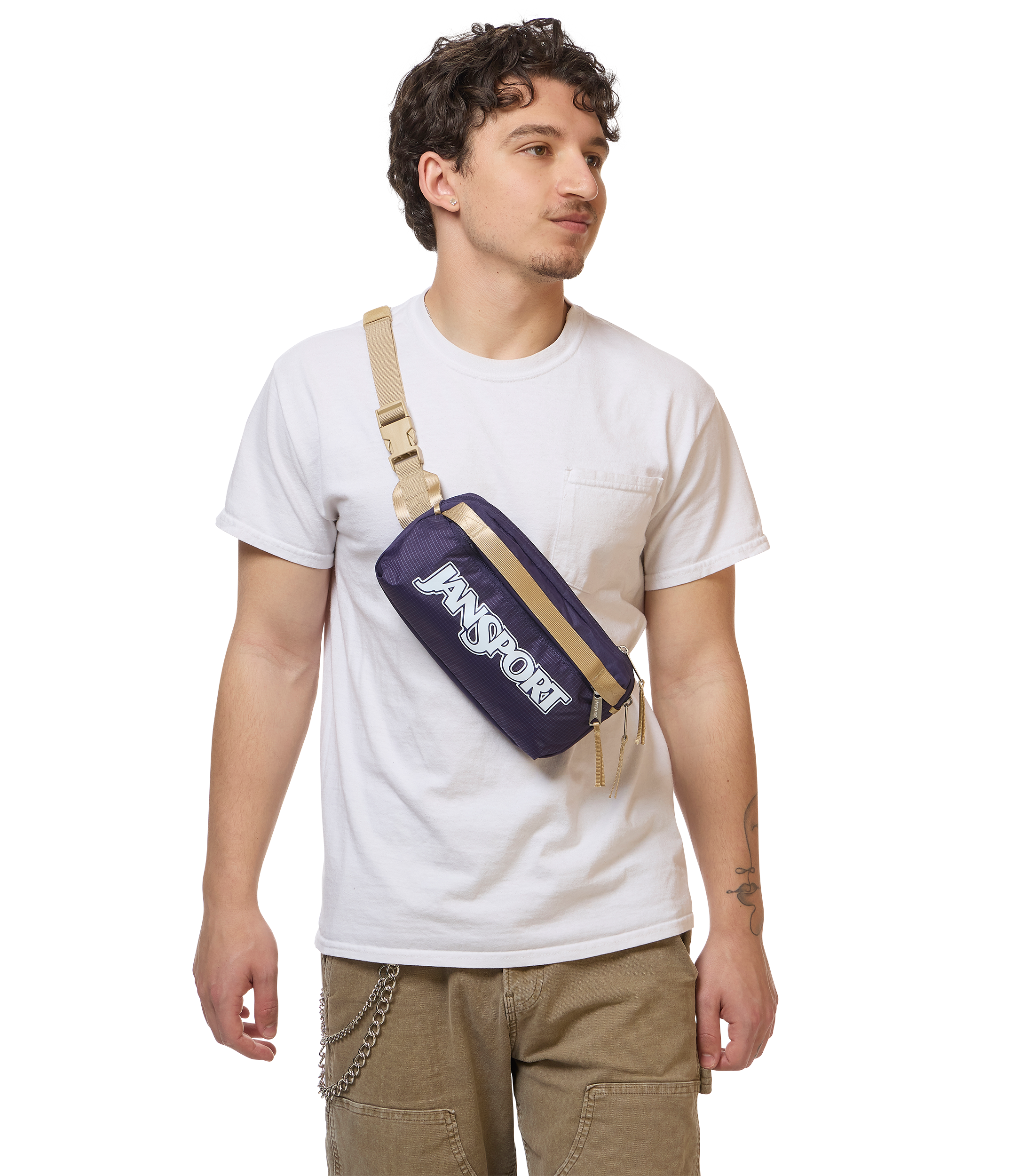 JanSport Washington Waistpack in Amethyst Angst — angle view 2