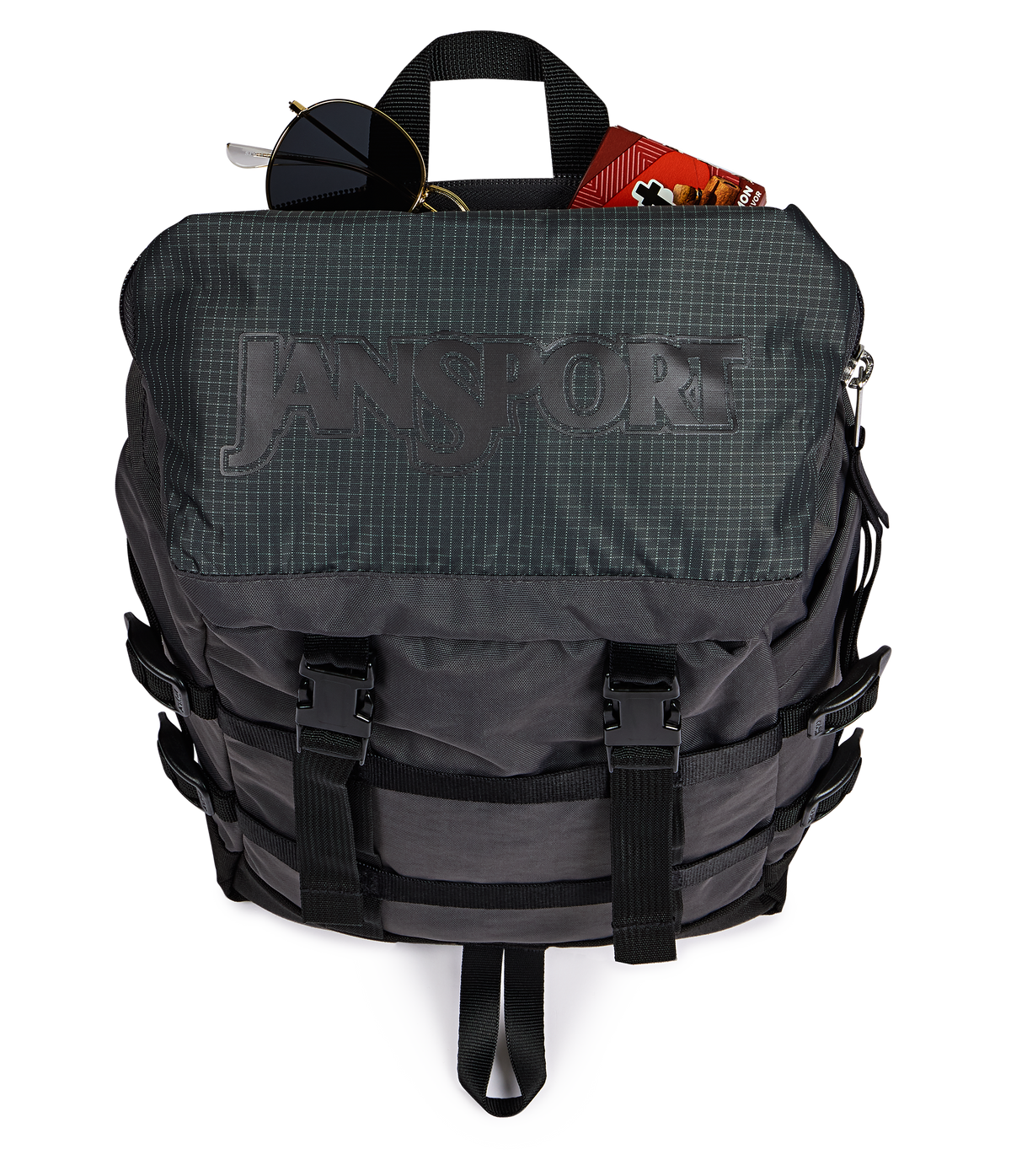 Jansport Mini Skip Pack Retro Series in Smokey Grit — detail view 2
