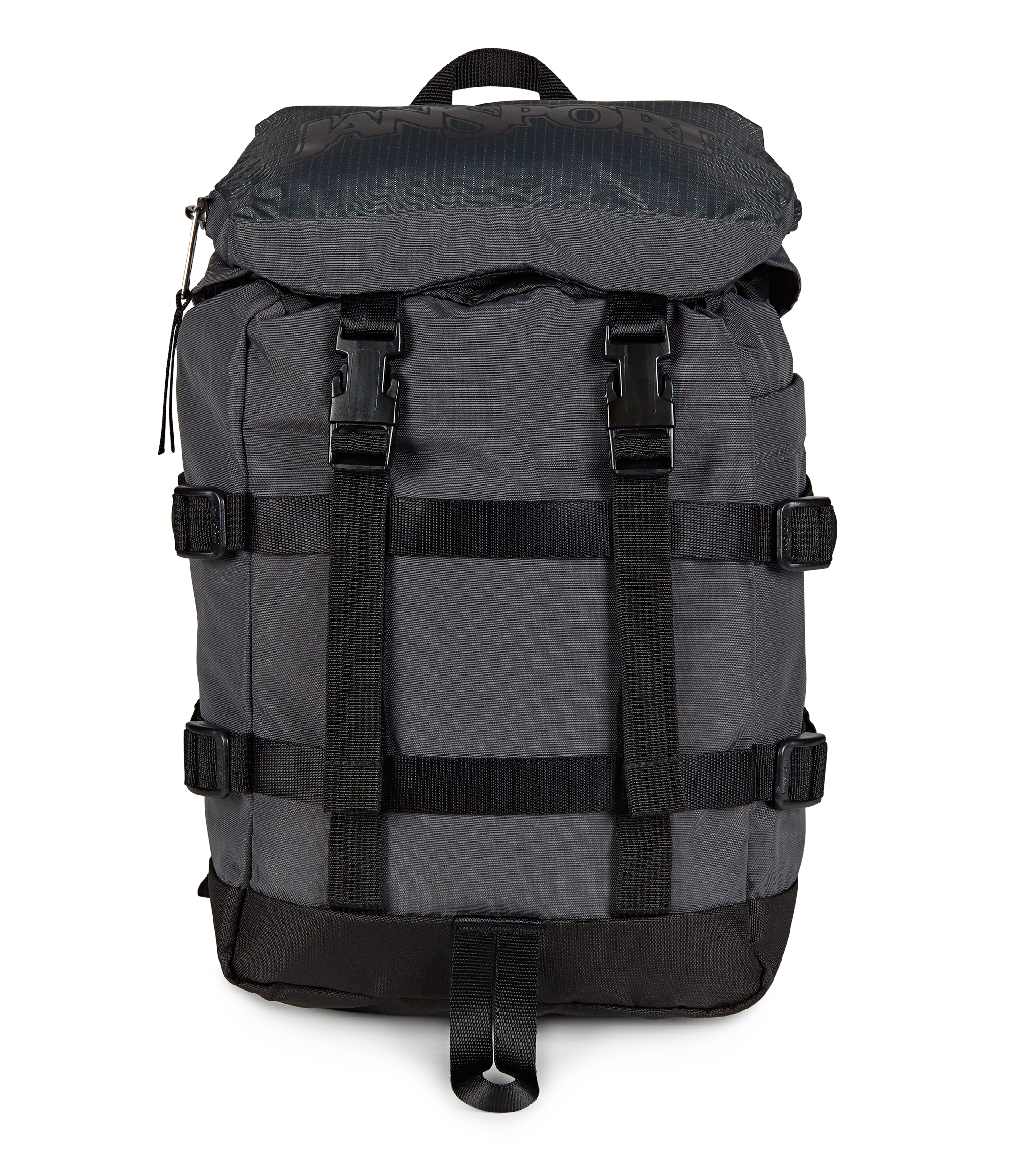 Jansport Mini Skip Pack Retro Series in Smokey Grit — front view # color_Smokey Grit