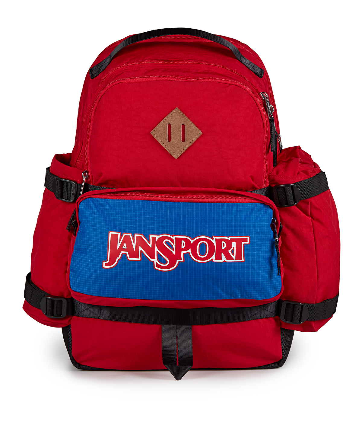 Jansport Seattle Pack Retro Series in Red Tape — front view # color_Red Tape