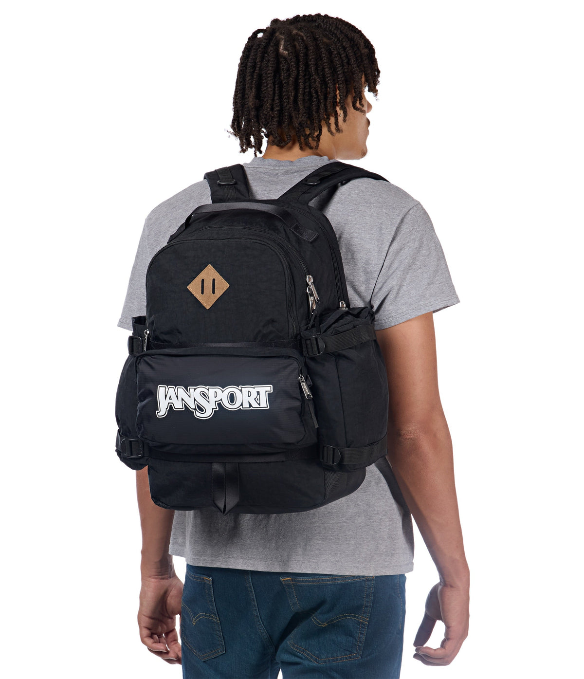 Jansport Seattle Pack Retro Series in Black — lifestyle