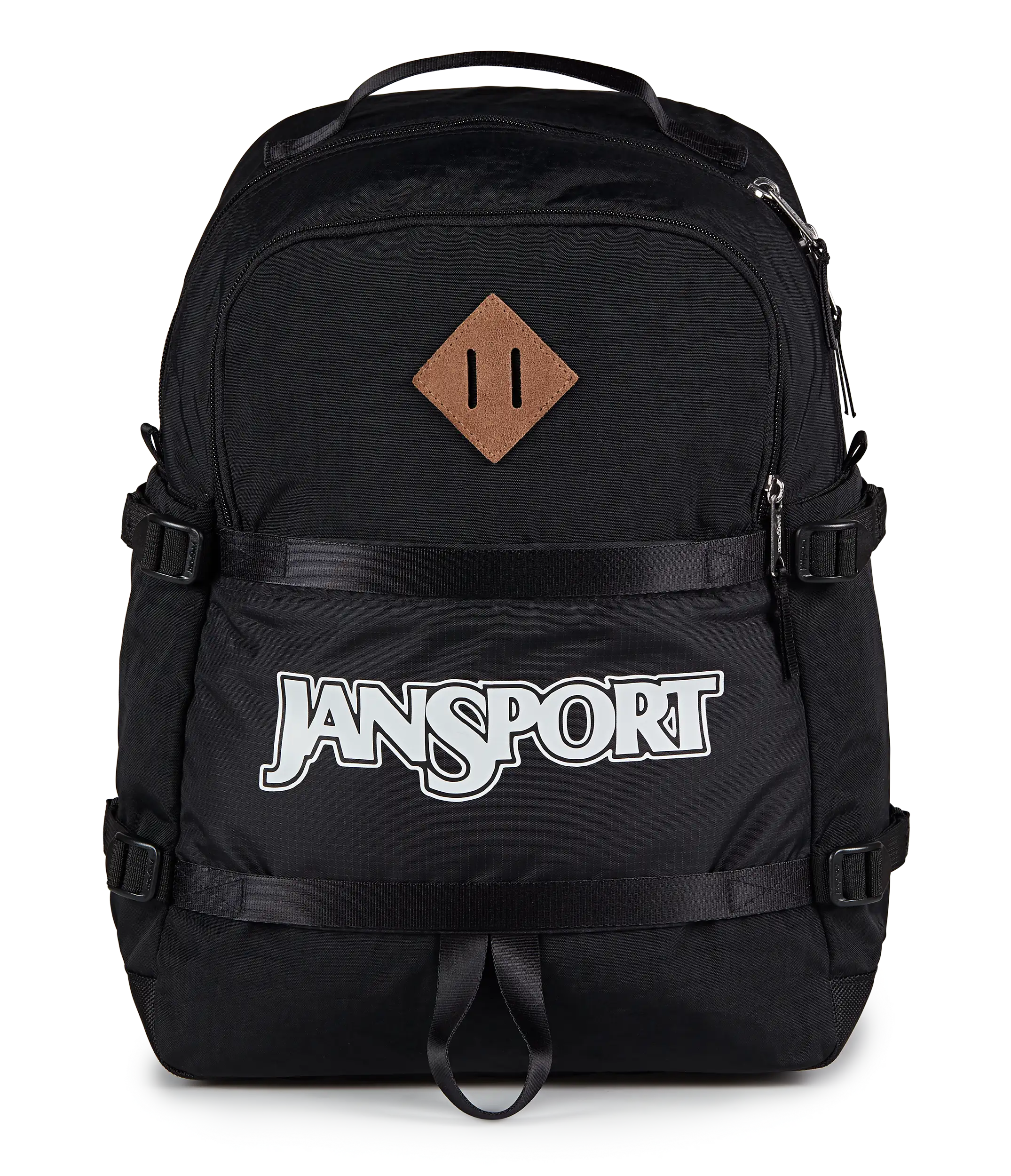 Jansport Small Seattle Pack Retro Series in Black — front view # color_Black