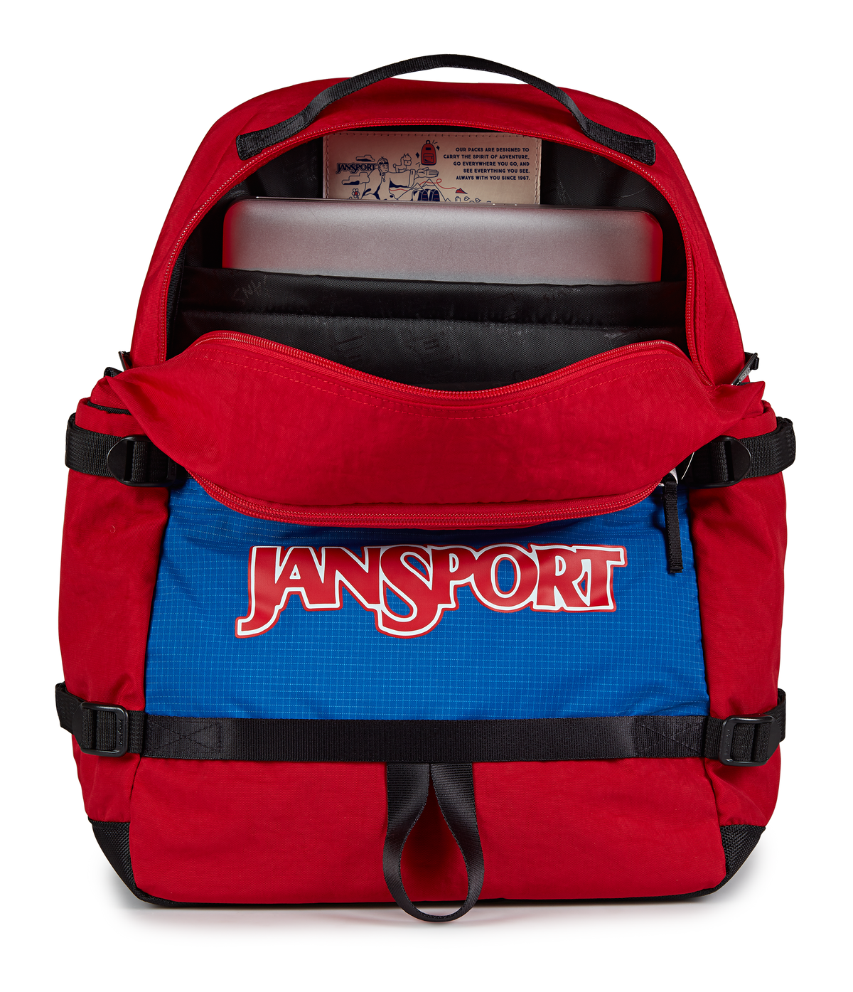 Jansport Small Seattle Pack Retro Series in Red Tape — detail view 2