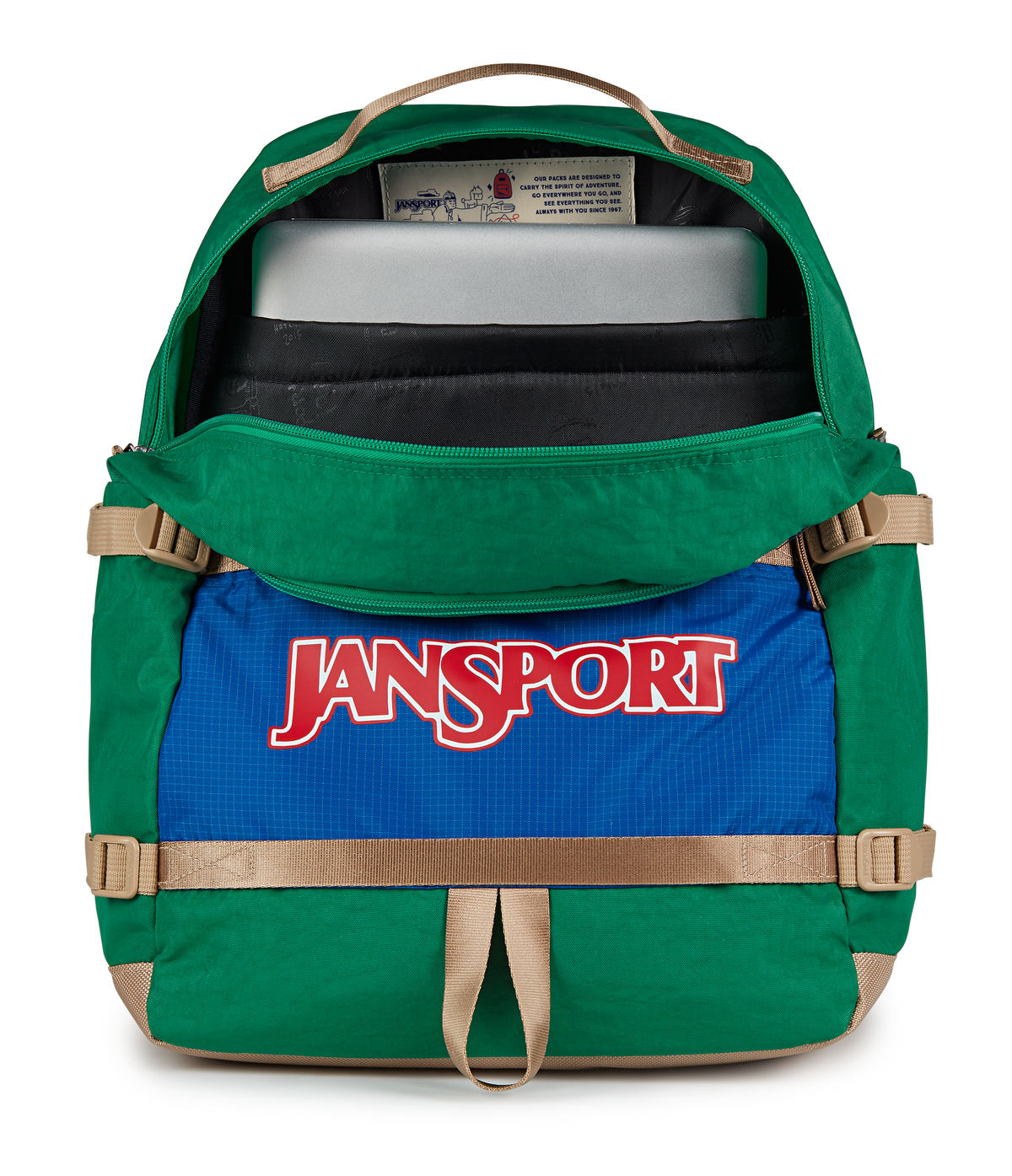 Jansport Small Seattle Pack Retro Series in Jelly Kelly — detail view 2